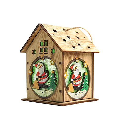 regalos adorno navidad madera papa noel