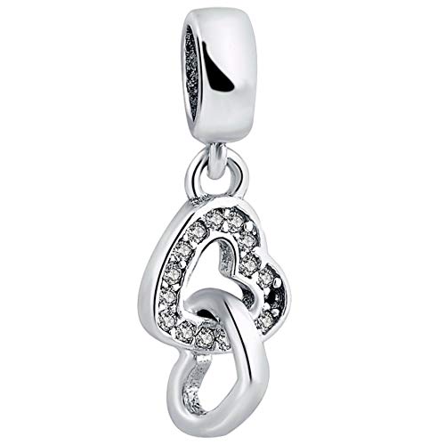 regalos colgante plata corazones entrelazados