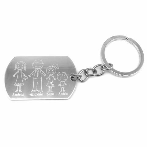 regalos llavero nombre plata