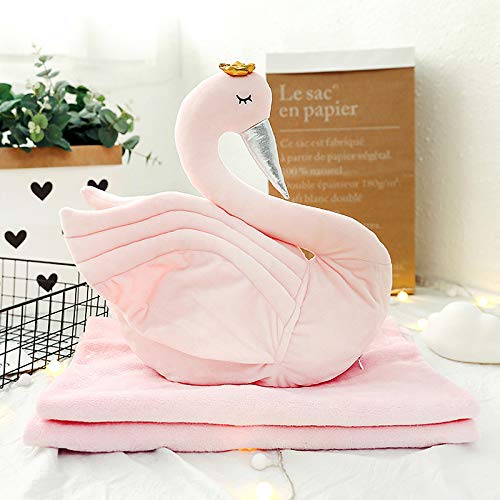 regalos peluche cisne manta rosa