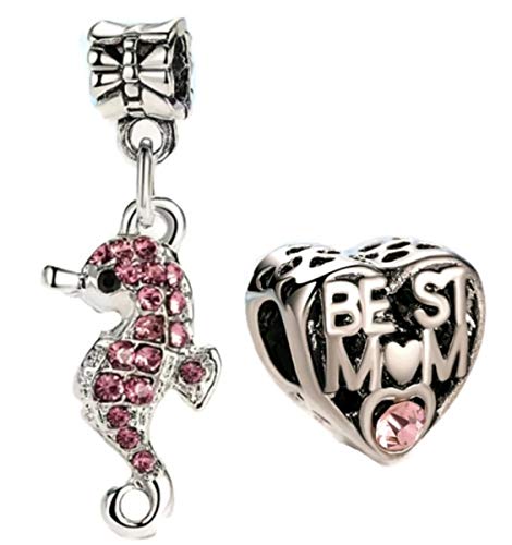 regalos pulsera charm dos corazones