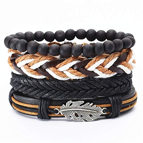 regalos pulsera madera cuero grabada